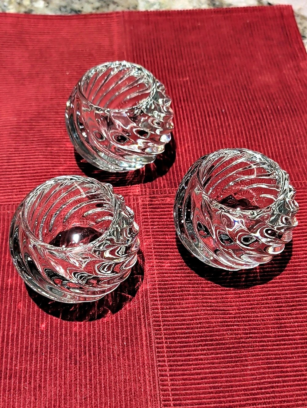 Partylite Glass Candle Holders Set Of 3
